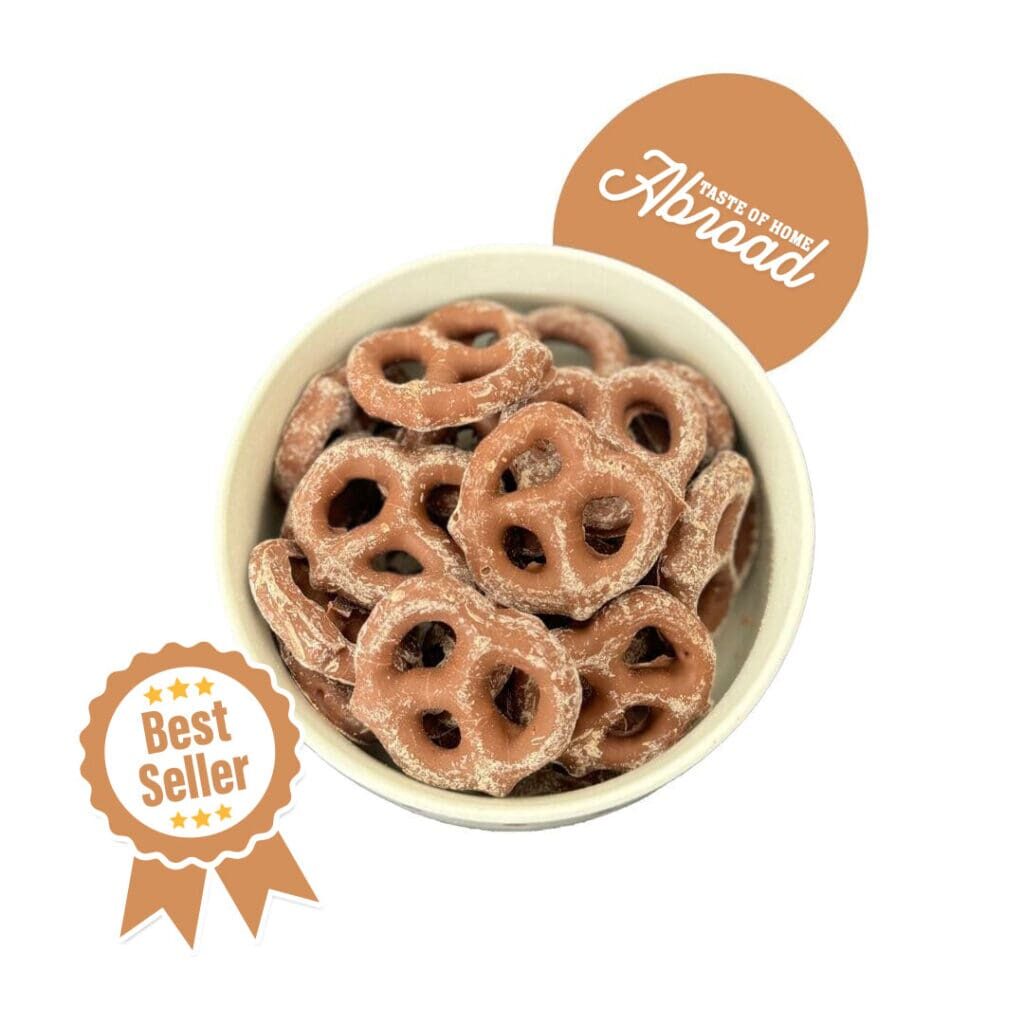 Bowl of Chocolate Covered Pretzels